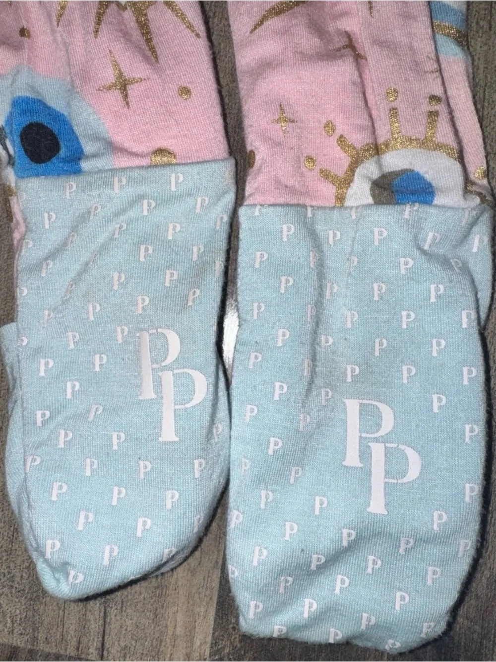 Posh Peanut Fiona Evil Eye Zippered Footie Bamboo Pink Gold Foil 22’ 18-24M RARE